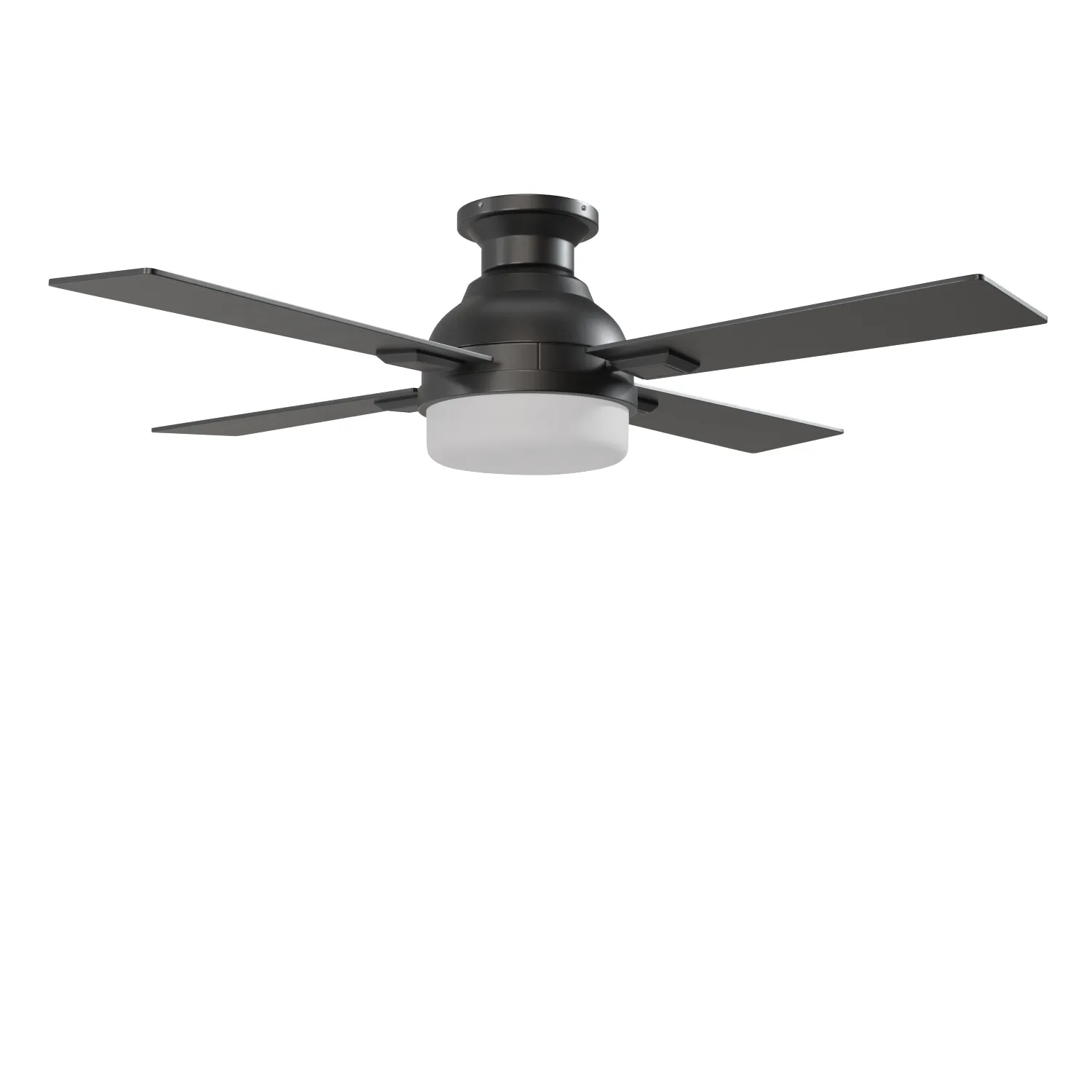 52 Inch Kyrra Matte Black Remote Control Ceiling Fan PBR 3D Model_04